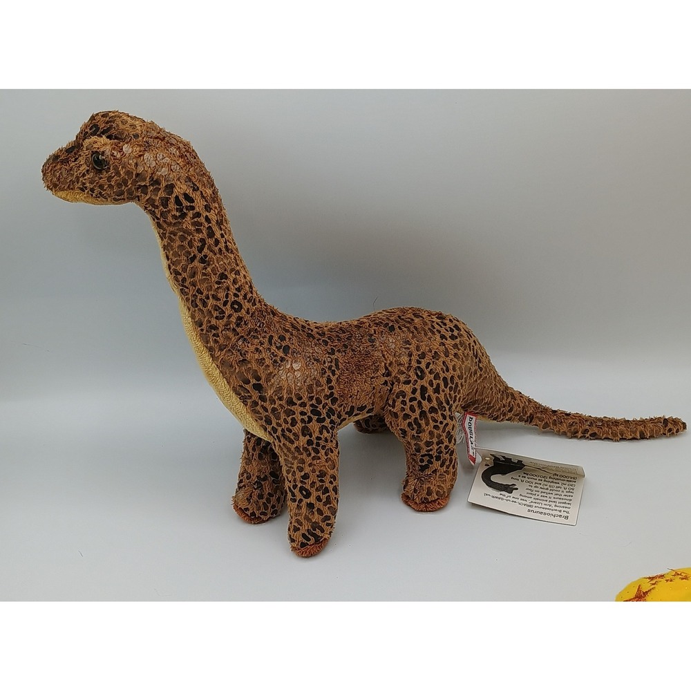 10" Douglas Dinos Brown Brachiosaurus Plush Dino Non Working w/ Hangtag B2